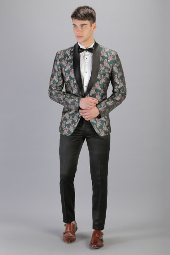 displaying image of Floral Green Tuxedo
