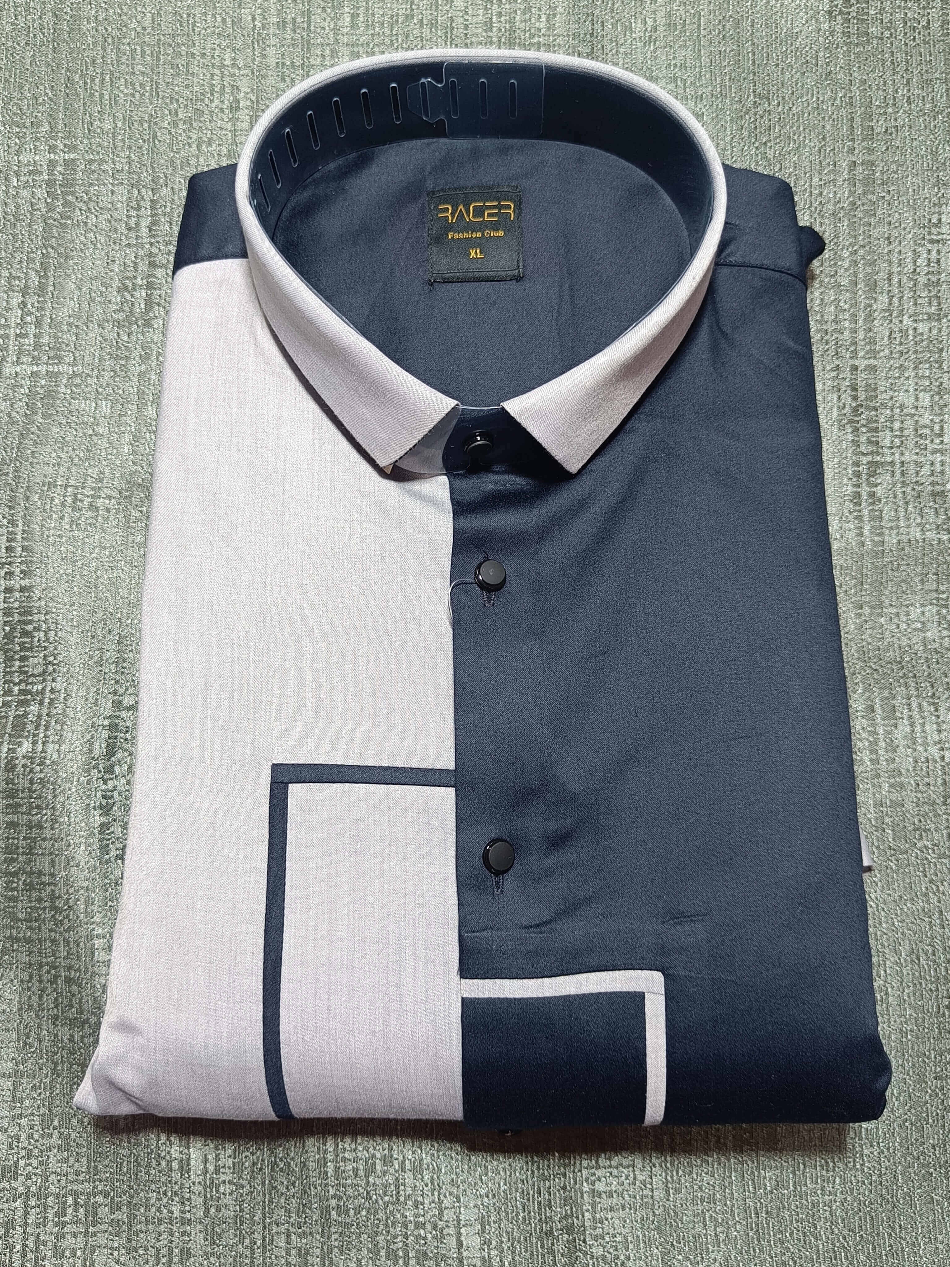 displaying image of Grey Blue Clubwear Shirt
