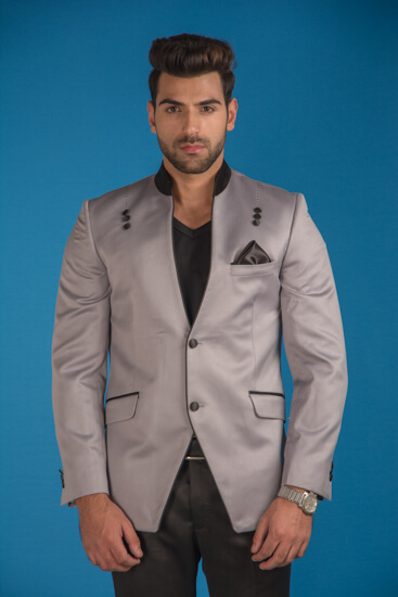 displaying image of Grey Partywear Suit
