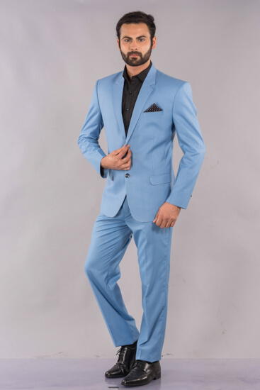 displaying image of Light Blue Full Suit