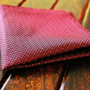 displaying image of Red Dotted Pocket Square